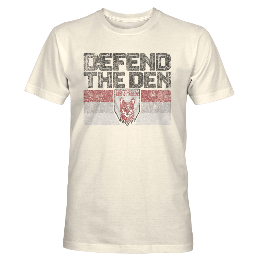  Chattanooga Red Wolves 1863FC Retro Stripes T-Shirt - Tan